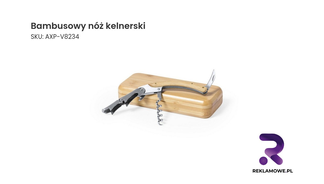 Bambusowy nóż kelnerski Bambusowy nóż kelnerski do wina