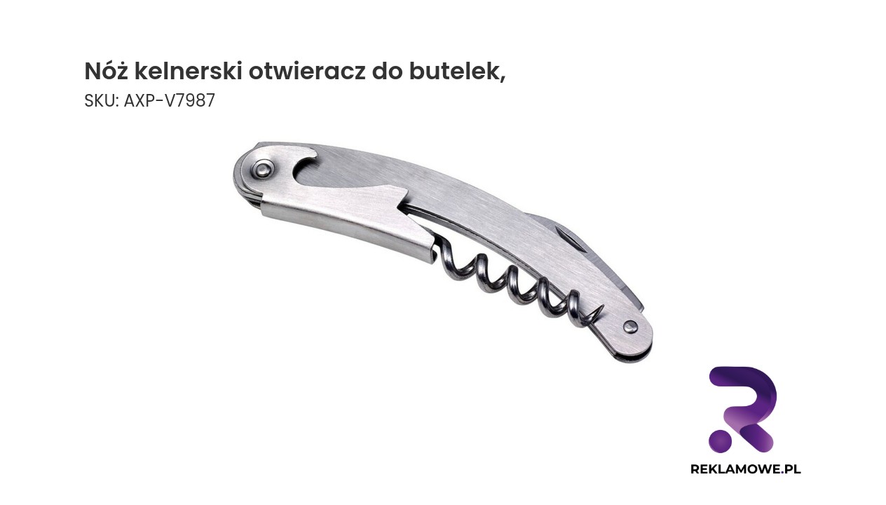 Nóż kelnerski otwieracz do butelek