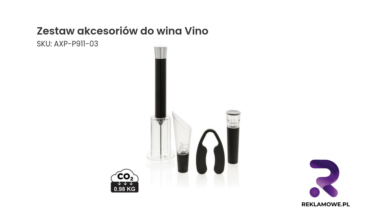 Zestaw akcesoriów do wina Vino z eleganckim opakowaniem
