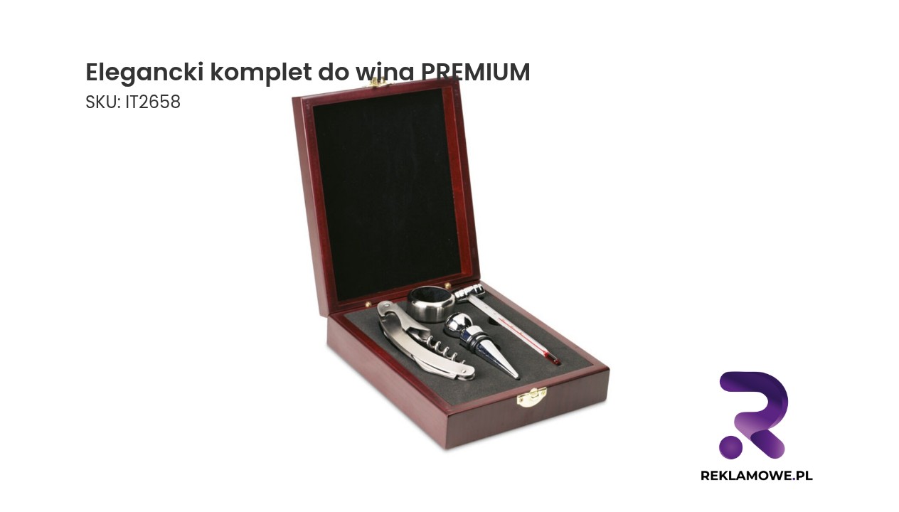 Elegancki komplet do wina PREMIUM – zestaw akcesoriów do wina