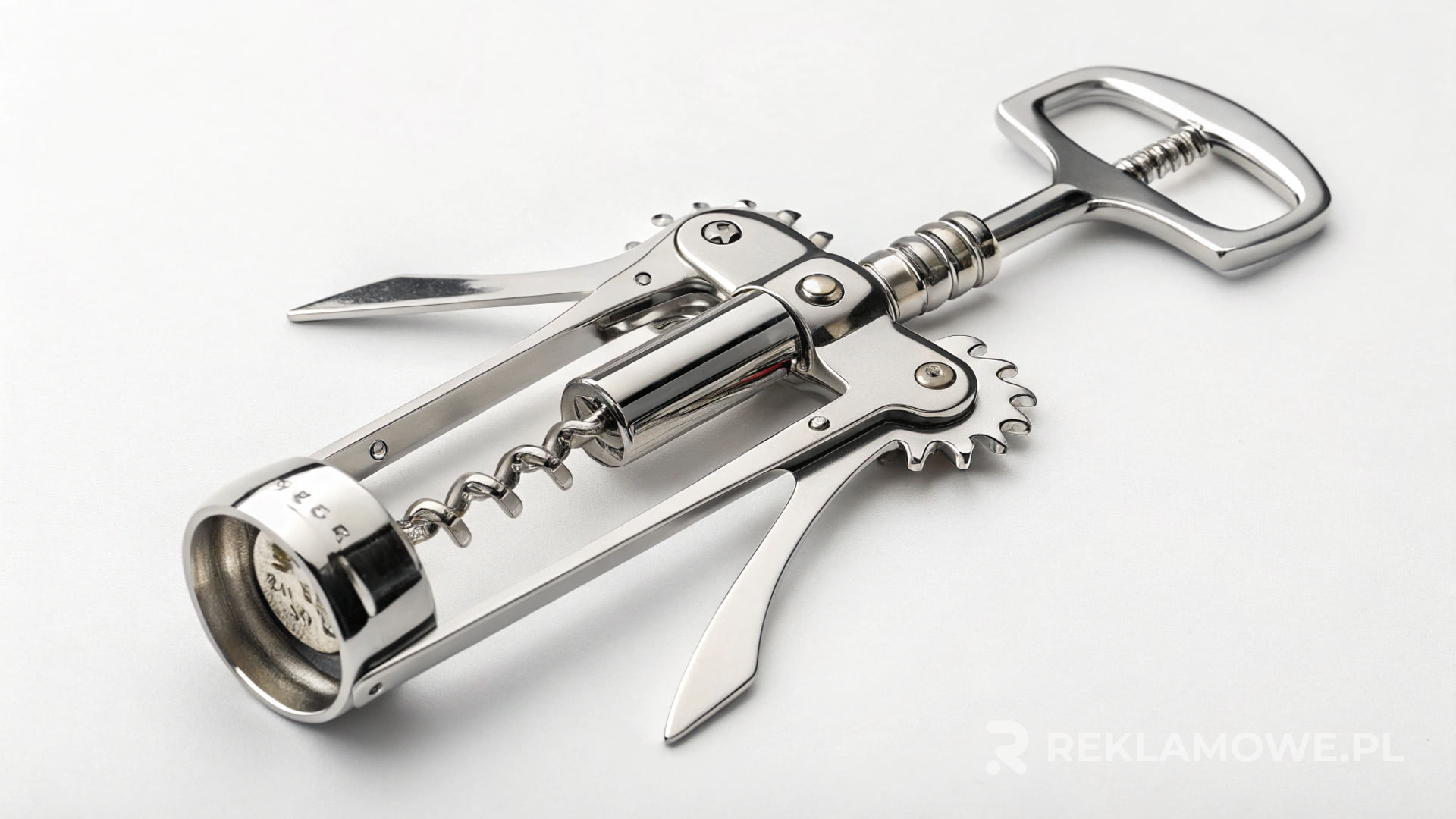 Korkociąg reklamowy na stole